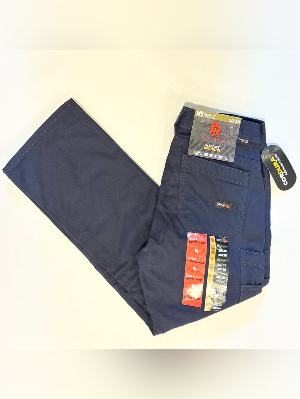 Ariat Men's Dark Navy FR M5 Stretch DuraLight Cordura Work Pants - Size: 30/30